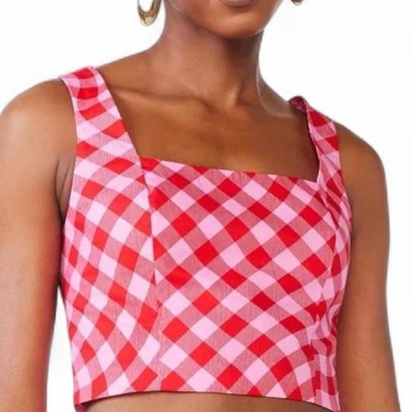 Scoop Tops - Gingham Crop Top | Size M (8–10) 💗❤️